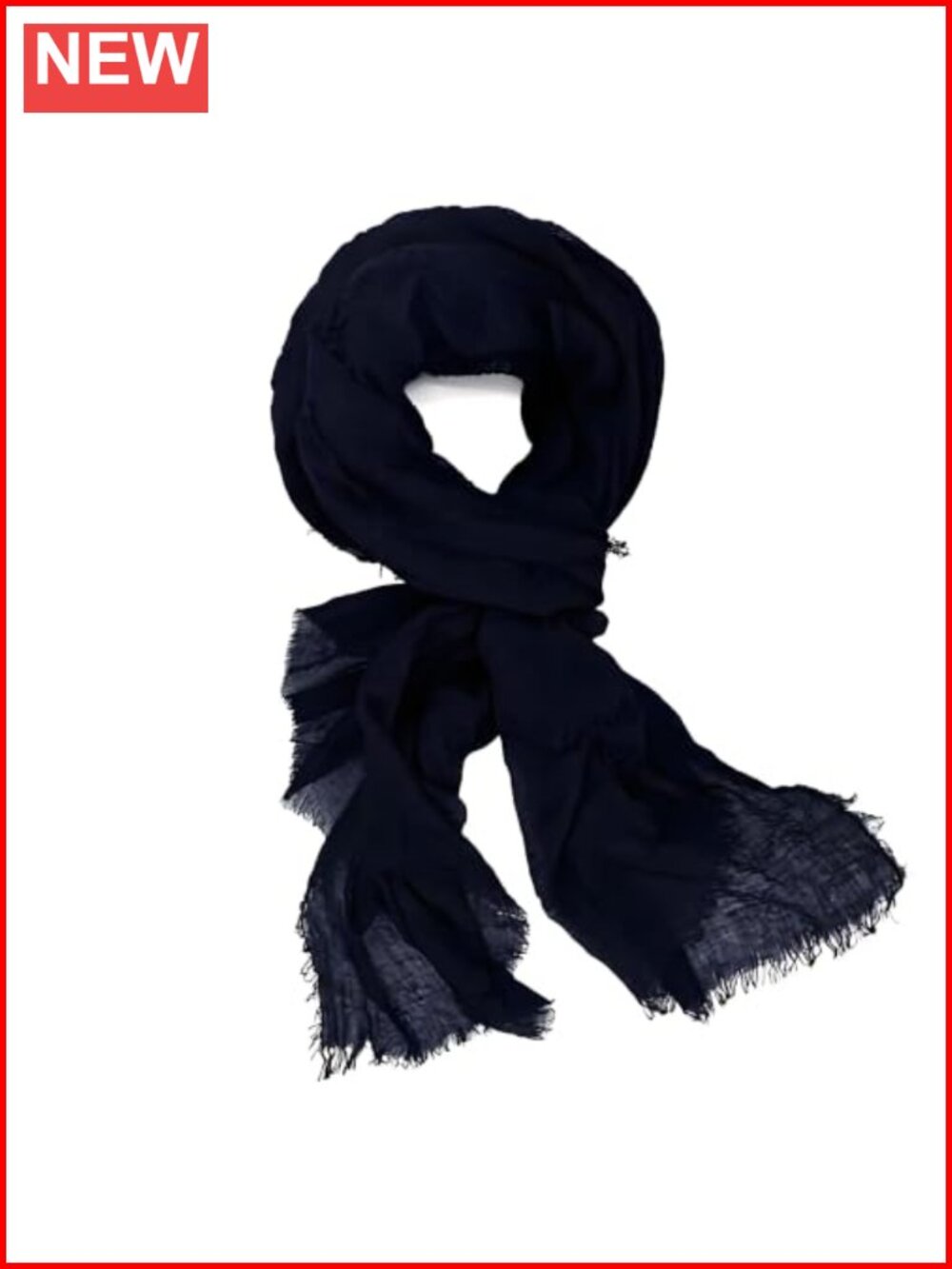 Oversized Cotton Blend Crinkle Scarf Vintage Unisex Shawl Wrap